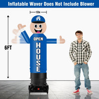 6FT Tall Inflatable Open House Wavers Inflatable Tube Man (12''Diameter) (Blower Not Included) - goodeny