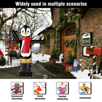 6FT Tall Inflatable Penguin Wavers Inflatable Tube Man (12''Diameter) (Blower Not Included) - goodeny