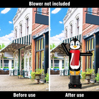 6FT Tall Inflatable Penguin Wavers Inflatable Tube Man (12''Diameter) (Blower Not Included) - goodeny
