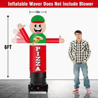 6FT Tall Inflatable Pizza Wavers Inflatable Tube Man (12''Diameter) (Blower Not Included) - goodeny