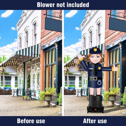 6FT Tall Inflatable Policewoman Wavers Inflatable Tube Man (12''Diameter) (Blower Not Included) - goodeny