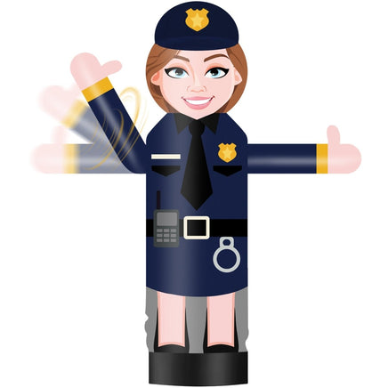 6FT Tall Inflatable Policewoman Wavers Inflatable Tube Man (12''Diameter) (Blower Not Included) - goodeny
