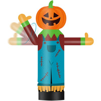 6FT Tall Inflatable Pumpkin Scarecrow Wavers Inflatable Tube Man (12''Diameter) (Blower Not Included) - goodeny