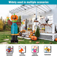 6FT Tall Inflatable Pumpkin Scarecrow Wavers Inflatable Tube Man (12''Diameter) (Blower Not Included) - goodeny