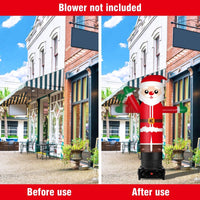 6FT Tall Inflatable Santa Claus Wavers Inflatable Tube Man (12''Diameter) (Blower Not Included) - goodeny