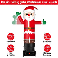 6FT Tall Inflatable Santa Claus Wavers Inflatable Tube Man (12''Diameter) (Blower Not Included) - goodeny