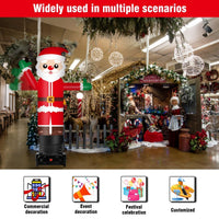 6FT Tall Inflatable Santa Claus Wavers Inflatable Tube Man (12''Diameter) (Blower Not Included) - goodeny