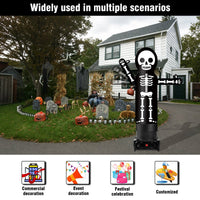 6FT Tall Inflatable Skeleton Wavers Inflatable Tube Man (12''Diameter) (Blower Not Included) - goodeny