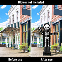 6FT Tall Inflatable Skeleton Wavers Inflatable Tube Man (12''Diameter) (Blower Not Included) - goodeny