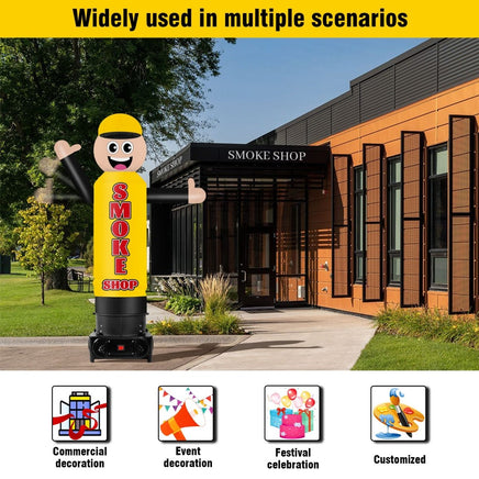 6FT Tall Inflatable Smoke Shop Wavers Inflatable Tube Man (12''Diameter) (Blower Not Included) - goodeny