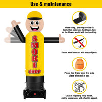 6FT Tall Inflatable Smoke Shop Wavers Inflatable Tube Man (12''Diameter) (Blower Not Included) - goodeny