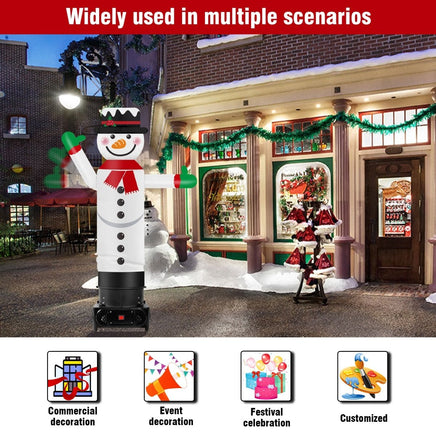 6FT Tall Inflatable Snowman Wavers Inflatable Tube Man (12''Diameter) (Blower Not Included) - goodeny