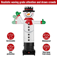 6FT Tall Inflatable Snowman Wavers Inflatable Tube Man (12''Diameter) (Blower Not Included) - goodeny