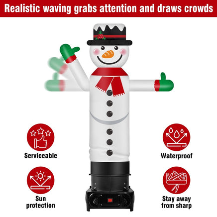 6FT Tall Inflatable Snowman Wavers Inflatable Tube Man (12''Diameter) (Blower Not Included) - goodeny