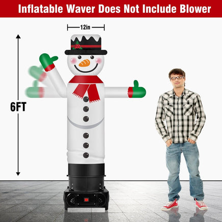 6FT Tall Inflatable Snowman Wavers Inflatable Tube Man (12''Diameter) (Blower Not Included) - goodeny