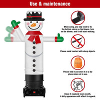 6FT Tall Inflatable Snowman Wavers Inflatable Tube Man (12''Diameter) (Blower Not Included) - goodeny