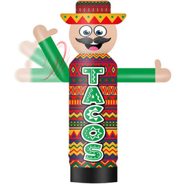 6FT Tall Inflatable Tacos Wavers Inflatable Tube Man (18''Diameter) (Blower Not Included) - goodeny