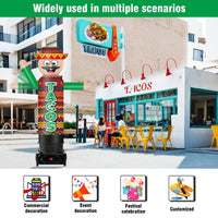 6FT Tall Inflatable Tacos Wavers Inflatable Tube Man (18''Diameter) (Blower Not Included) - goodeny