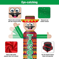 6FT Tall Inflatable Tacos Wavers Inflatable Tube Man (18''Diameter) (Blower Not Included) - goodeny