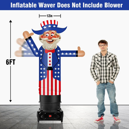 6FT Tall Inflatable Uncle Sam Wavers Inflatable Tube Man (18''Diameter) (Blower Not Included) - goodeny