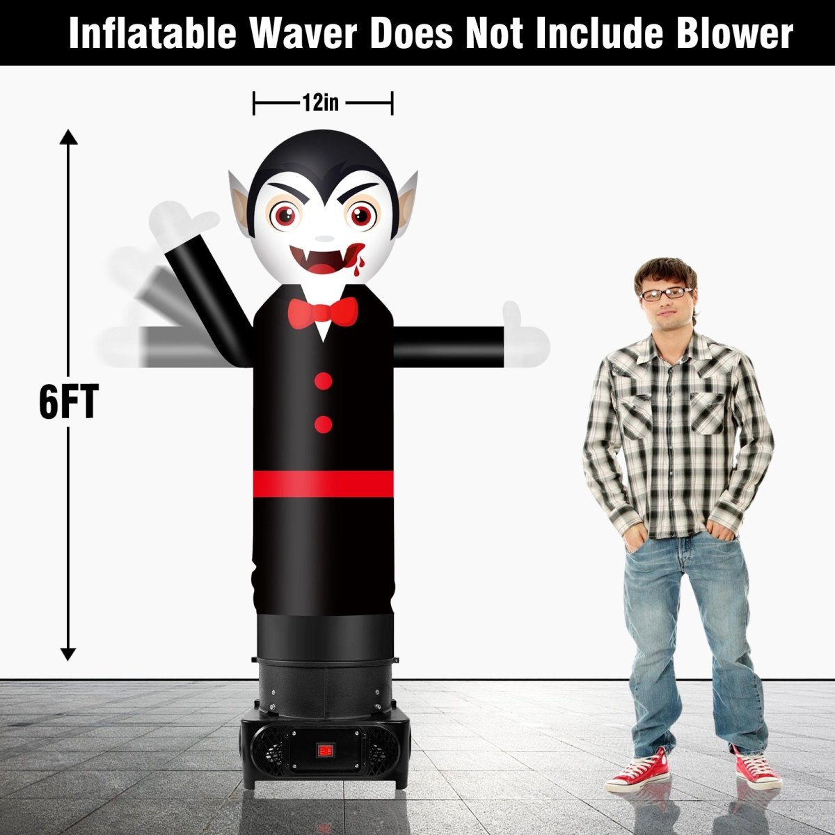 6FT Tall Inflatable Vampire Wavers Inflatable Tube Man (12''Diameter ...