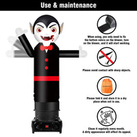6FT Tall Inflatable Vampire Wavers Inflatable Tube Man (12''Diameter) (Blower Not Included) - goodeny