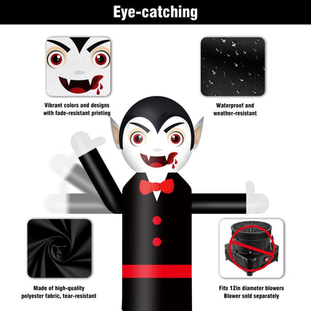 6FT Tall Inflatable Vampire Wavers Inflatable Tube Man (12''Diameter) (Blower Not Included) - goodeny
