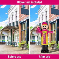 6FT Tall Inflatable Wavers Ice Cream Inflatable Tube Man (18''Diameter) (Blower Not Included) - goodeny