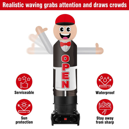 6FT Tall Inflatable Wavers Open Inflatable Tube Man (18''Diameter) (Blower Not Included) - goodeny