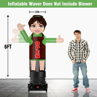 6FT Tall Inflatable Wavers Open Inflatable Tube Man (18''Diameter) (Blower Not Included) - goodeny