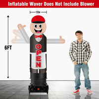 6FT Tall Inflatable Wavers Open Inflatable Tube Man (18''Diameter) (Blower Not Included) - goodeny