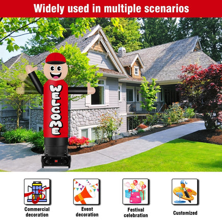 6FT Tall Inflatable Welcome Wavers Inflatable Tube Man (18''Diameter) (Blower Not Included) - goodeny