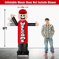6FT Tall Inflatable Welcome Wavers Inflatable Tube Man (18''Diameter) (Blower Not Included) - goodeny