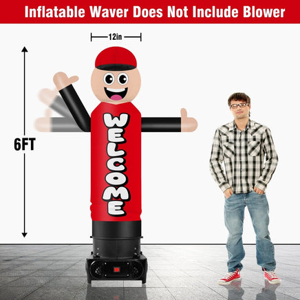 6FT Tall Inflatable Welcome Wavers Inflatable Tube Man (18''Diameter) (Blower Not Included) - goodeny