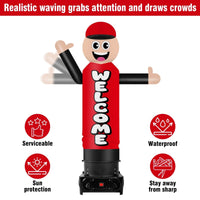 6FT Tall Inflatable Welcome Wavers Inflatable Tube Man (18''Diameter) (Blower Not Included) - goodeny