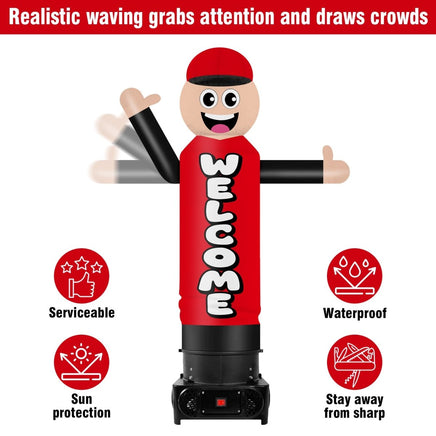 6FT Tall Inflatable Welcome Wavers Inflatable Tube Man (18''Diameter) (Blower Not Included) - goodeny