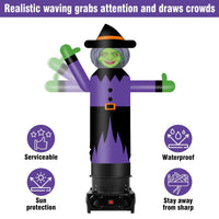 6FT Tall Inflatable Witch Wavers Inflatable Tube Man (12''Diameter) (Blower Not Included) - goodeny