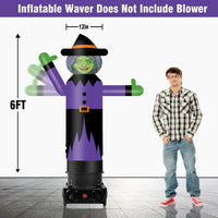 6FT Tall Inflatable Witch Wavers Inflatable Tube Man (12''Diameter) (Blower Not Included) - goodeny