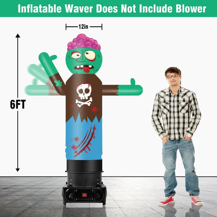 6FT Tall Inflatable Zombie Wavers Inflatable Tube Man (12''Diameter) (Blower Not Included) - goodeny