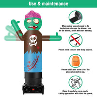 6FT Tall Inflatable Zombie Wavers Inflatable Tube Man (12''Diameter) (Blower Not Included) - goodeny