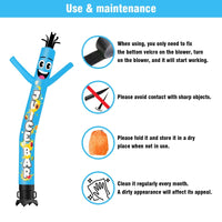 6FT Tall Juice Bar Blue Waving Inflatable Tube Man(Blower Not Included) - goodeny