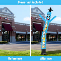 6FT Tall Juice Bar Blue Waving Inflatable Tube Man(Blower Not Included) - goodeny