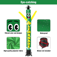 6FT Tall Lemonade Waving Inflatable Tube Man(Blower Not Included) - goodeny