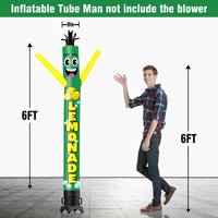 6FT Tall Lemonade Waving Inflatable Tube Man(Blower Not Included) - goodeny