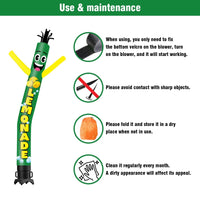 6FT Tall Lemonade Waving Inflatable Tube Man(Blower Not Included) - goodeny