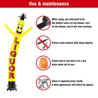 6FT Tall Liquor Yellow Waving Inflatable Tube Man(Blower Not Included) - goodeny