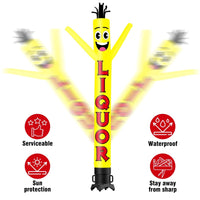 6FT Tall Liquor Yellow Waving Inflatable Tube Man(Blower Not Included) - goodeny
