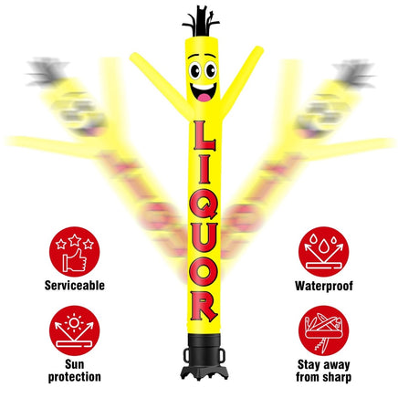 6FT Tall Liquor Yellow Waving Inflatable Tube Man(Blower Not Included) - goodeny