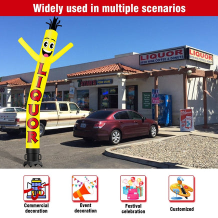 6FT Tall Liquor Yellow Waving Inflatable Tube Man(Blower Not Included) - goodeny