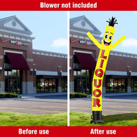 6FT Tall Liquor Yellow Waving Inflatable Tube Man(Blower Not Included) - goodeny
